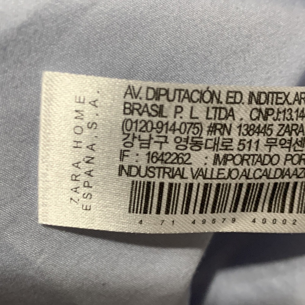 Zara Home Women's Light Blue Collared Button Front Pajama Sleepwear Shirt Top S - Picture 11 of 15